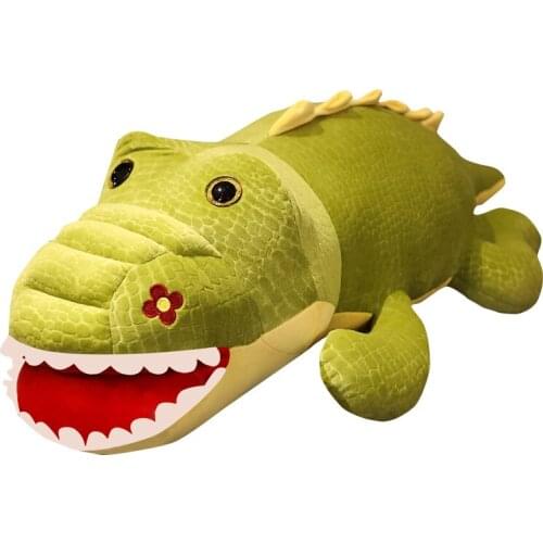 1pc 60CM Cute Fat Crocodile Plush Toys Cartoon Big Size Stuffed Soft Animal Crocodilian Pillow Birthday Gift for Boys