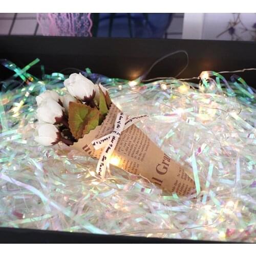 100g/lot Colorful Filament Gift Box Decoration Filling Transparent PP Filament Jewelry Packaging Embellishment Filler Material