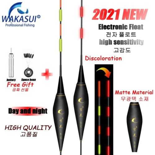 2021New Carp Fishing FloatsDiscoloration Luminous Electron Float Drift High Sensitivity Fish Tackle Accessories Matte Material