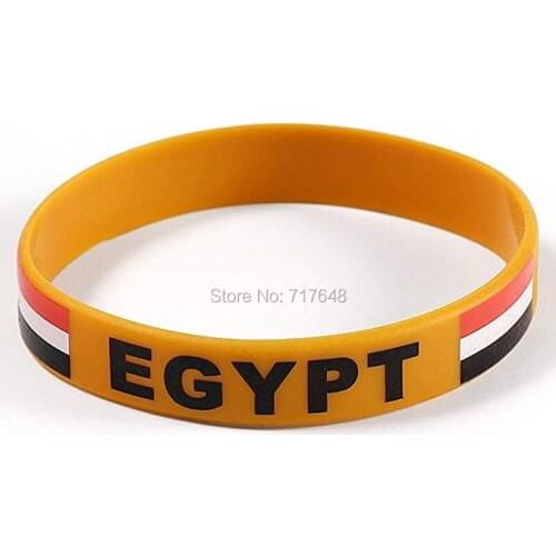 300pcs Egypt Brown wristband silicone bracelets free shipping by FEDEX A