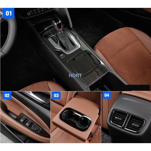 For Buick Regal 2017-2021 Accessories Black Titanium Style Interior Decoration Gear Head Door Handles Back Air Vent Stickers