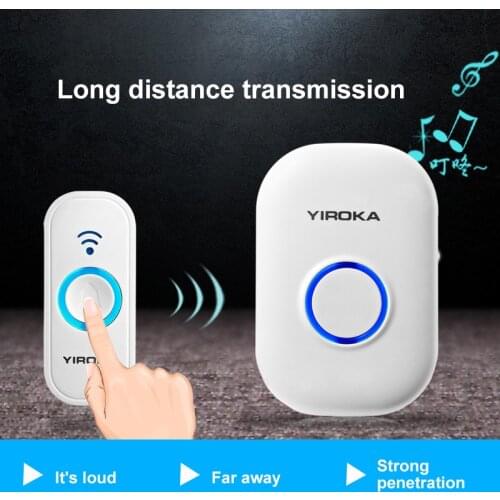 Wireless Doorbell Smart Remote Control Doorbell Long Distance Home Welcome Door Chimes Outdoor Waterproof Touch Button Bells