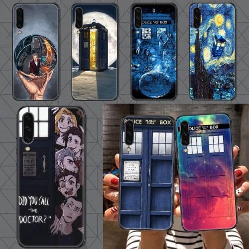 Tardis Box Doctor Who Phone case For Samsung Galaxy A 3 5 7 8 10 20 21 30 40 50 51 70 71 E S 2016 2018 4G black painting cover