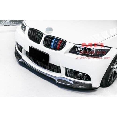 E90 E91 LCI 3-Series facelift ABS bumper grille Replacement Tri-color gloss matt black Double fin Slat 2008-2012