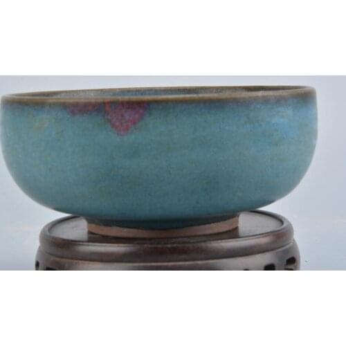 Antique SongDynasty porcelain bowl,Jun kiln Sky blue glaze bowl,#074,Hand-painted crafts,Collection&Adornment,Free shipping