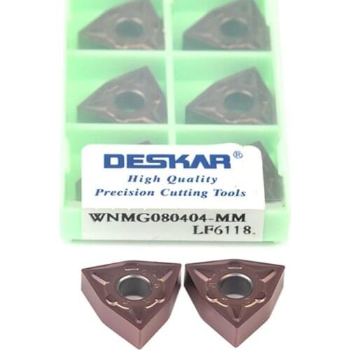 WNMG080404-MM LF6118 External Turning Tools WNMG080408-MM LF6118 Carbide Blades CNC Lathe Turning Inserts, Stainless Steel Tools