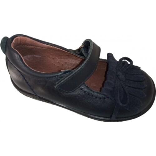 Chocolate brown leather with velcro, small