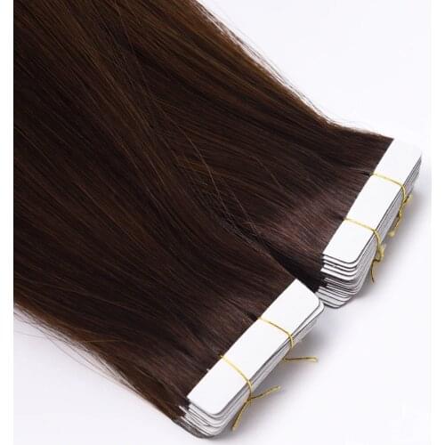 Kayla PU Tape In Human Hair Extensions Straight Seamless Invisible Natural Machine Made Remy Adhesive Extension