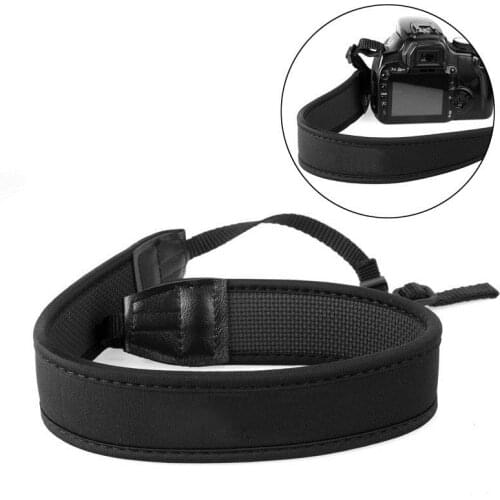 Mayitr 1pc Black Camera Shoulder Belt Adjustable Elastic Neoprene Neck Strap Belt for Canon Nikon Sony Pentax DSLR Camera Straps