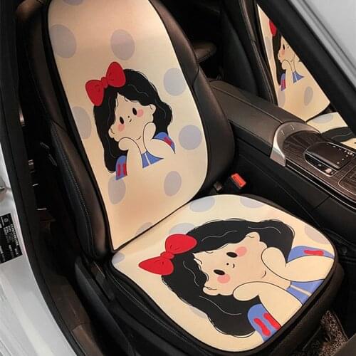 New Arrival Four Seasons Universal Summer Cool Princess Pattern Car Interior Accessories CartoonCar Seat Cushion Cover Suite