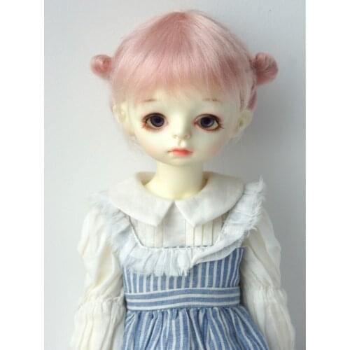 JD415 7-8inch 8-9inch 1/4 1/3 Twins Pony Bowls mohair BJD wigs MSD SD Doll accessories