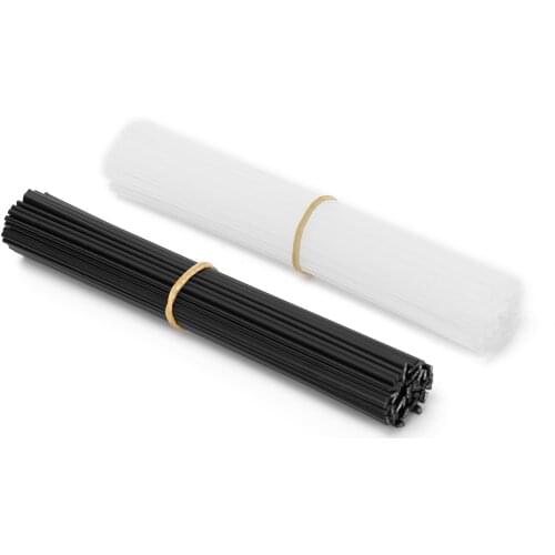 50Pcs Plastic Welding Rods(White Black) - PP Plastic Welder Rods For Bumper Plastic Repair Suitable For Car/Kayak Plastic Repair