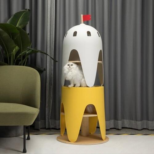 Lighthouse Cat Climbing Frame Multi-level Platform Cat Scratcher Cat Bed Integrated Pet Supplies Safety Material Soft Light