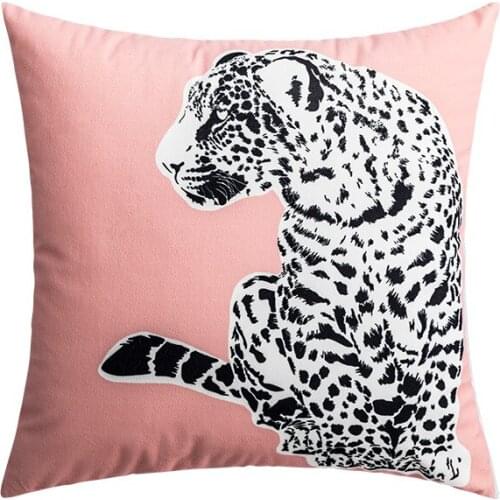 Modern Tropical Rain Forest Pillowcase Creative Leopard Cushion Linen Pillowcase Sofa Cushions Home Decorative Pillows