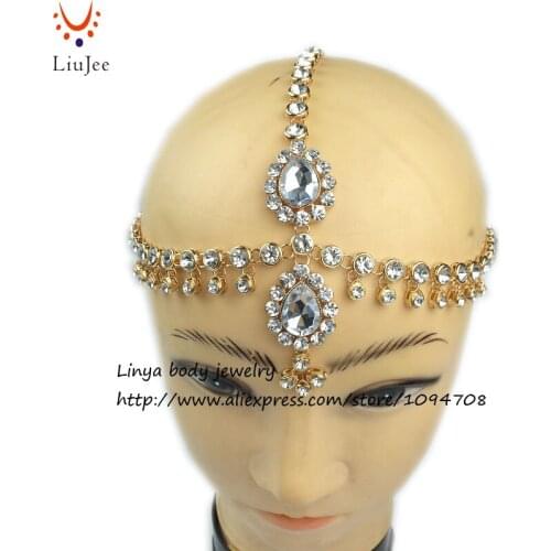 New HC-207 Kundan Wedding Bridal Goddess Bohemian Boho Grecian Head Chain Hair Jewelry Head Piece Bollywood Wedding