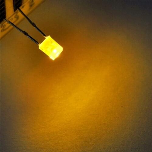 LED light-emitting diode square 2 * 3 * 4 yellow hair yellow (50pcs)