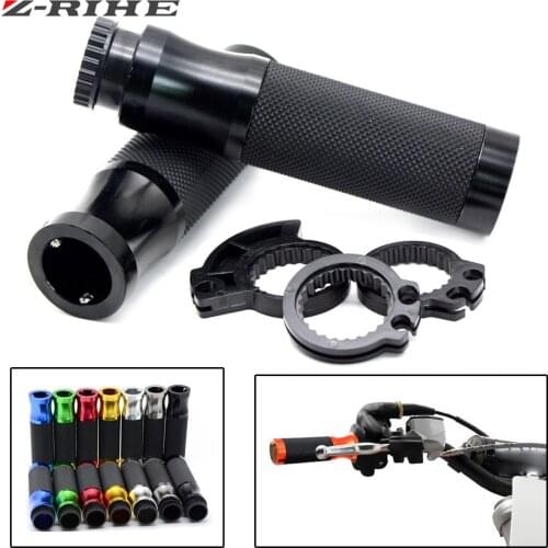 1 Pair 7/8" 22mm Universal Motorcycle Handle Grips CNC Aluminum+Rubber Red Blue Gold for YAMAHA TMAX 530 2012-2016 500 2008-2011