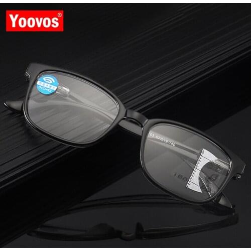 Yoovos Square Reading Glasses Men Blue Light Reading Glasses Computer Eyeglasses Gafas De Lectura Mujer Progressive Eyewear 2021