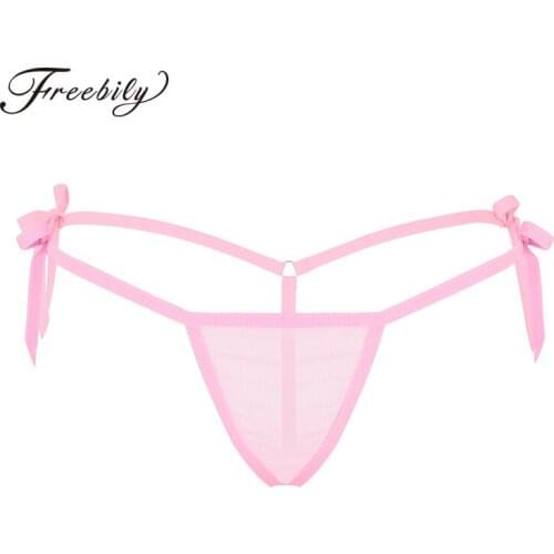 Women Adult Erotic Underwear See-Through Lingerie Low Rise T-Back Micro Panties Porno G-String Thongs Femme Tanga Bikini Briefs