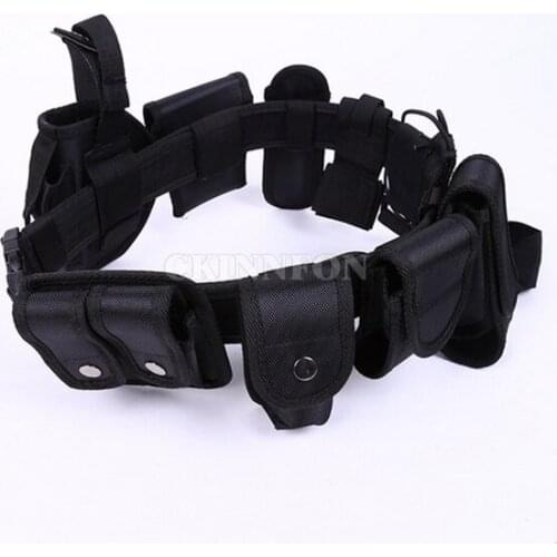 10Pcs/Lot Multifunctional Security Belts Outdoor Tactical Military Training Polices Guard Duty Belt With Pouch Set