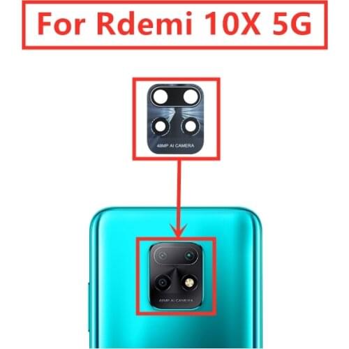 2pcs for Xiaomi Redmi 10x 5G Back Rear Camera Glass Lens For Redmi 10x 5g Main Camera Glass Lens Replacement Repair Part