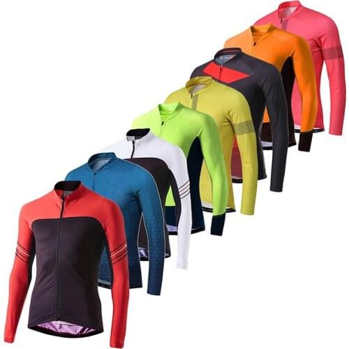 Cycling Jersey Korea Men 2021 Long Sleeve Jerseys Spring Autumn Thin Clothes Outdoor Bike Mountain Road Bike Clothes Breathable