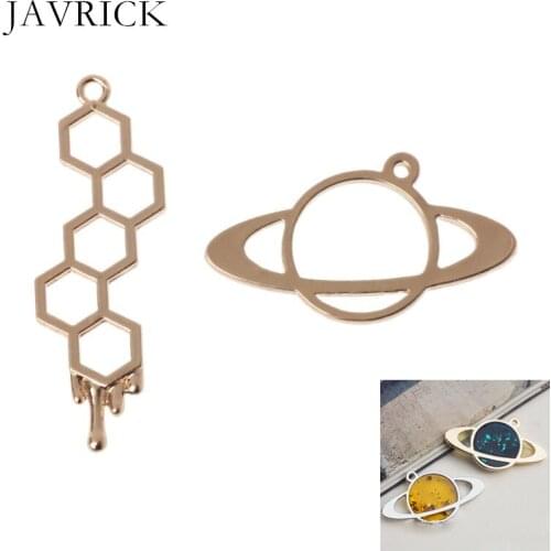5Pcs Honeybee Planet UV Frame Pendant Open Bezel Setting UV Resin Jewelry DIY Pendant Accessories Jewelry Making Tool