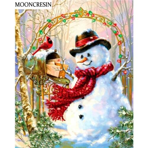 5D Full Drill Diamond Painting Accessories Cross Stitch Diy Diamond Embroidery Snowman Needlework Mosaic Picture Decoration Home