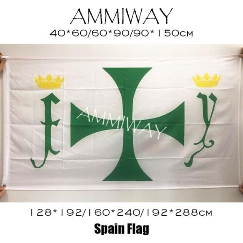 AMMIWAY Single or Double Sided Spanish Spain Christopher Columbus Flags and Banners Large ESP ES Espana Custom Printed Flags