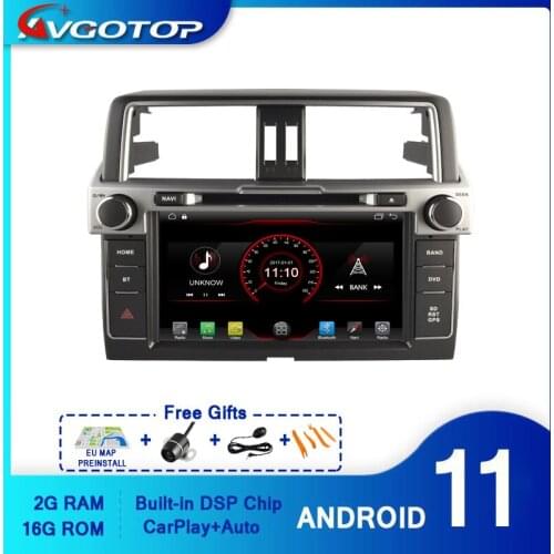 AVGOTOP Android 10 WINCE Bluetooth GPS Car Radio DVD Player For TOYOTA PRADO 2014 2G 16G Vehicle Multimedia