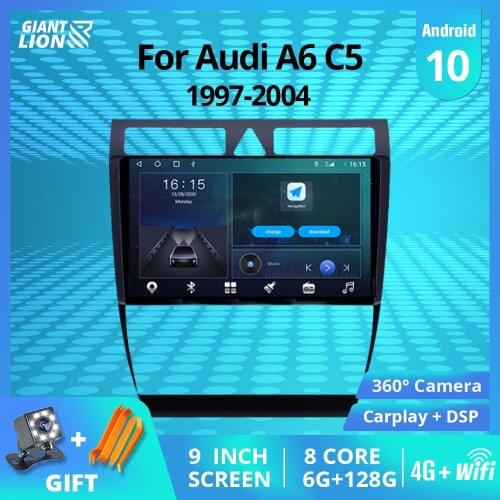 2DIN Android10 Car Radio For Audi A6 C5 1997-2004 GPS Navigation Stereo Receiver DSP Auto Radio Car Multimedia Player Car Video