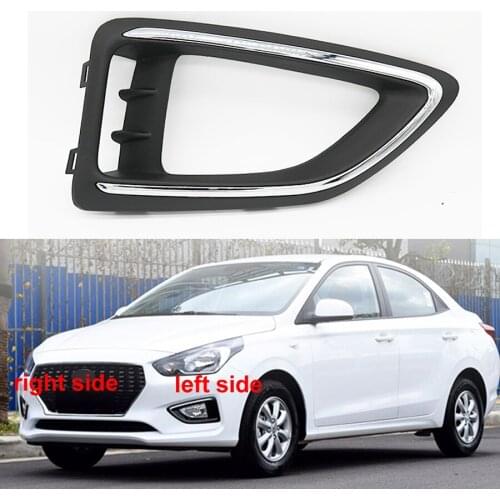 For Hyundai Verna 2017 2018 2019 Fog Lamp Shell Front Bumper Grille Driving Lamp Cover Fog Light Cover