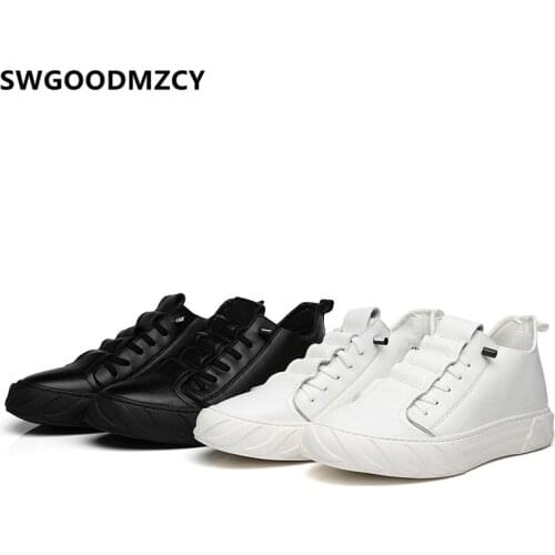 Black Shoes Loafers Mens Shoes Genuine Leather Fashion Sneakers White Leather Sneakers Mens Casual Shoes Hot Sale Tenis Masculin