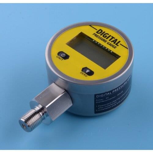 3V BSP1/4 Base Entry Digital Pressure Gauge Hydraulic Display Battery Powered 25MPa EEPROM Measure Gas Liquid Oil