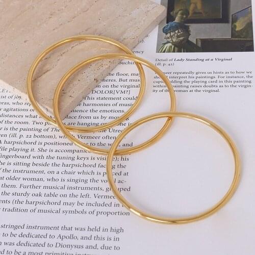 Stainless Steel Classic Round 3MM Single Circle Bangle Simple Style Closed Thin Circle Wire Bracelets Bangles For Women Grils