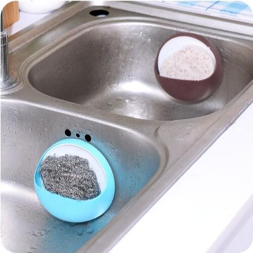Kitchen Storage Box Sponge Drain Dry Organizer Convenient Useful Bathroom Soap Storage Box Container Plastic Box