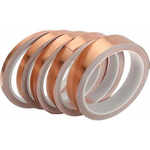 10m/roll 6/10/12/15/20mm single-lead copper foil tape for repairing copper traces on printed circuit boards of electronic compo