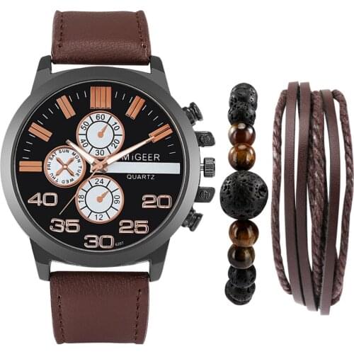 Hot Luxury Watch Bracelets Watch Set Generous Mens Quartz WristWatch For Men Friend’s Gifts For Friend Birthday Best Present