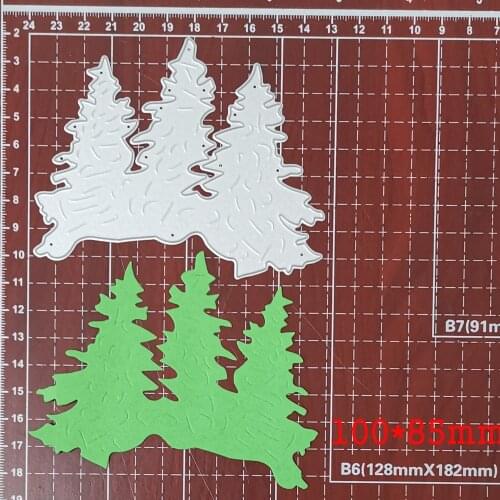 3pcs Christmas Tree Metal Cutting Dies 2020 Xmas Die Stencils for Scrapbooking DIY Photo Album Card Making Decorative Template