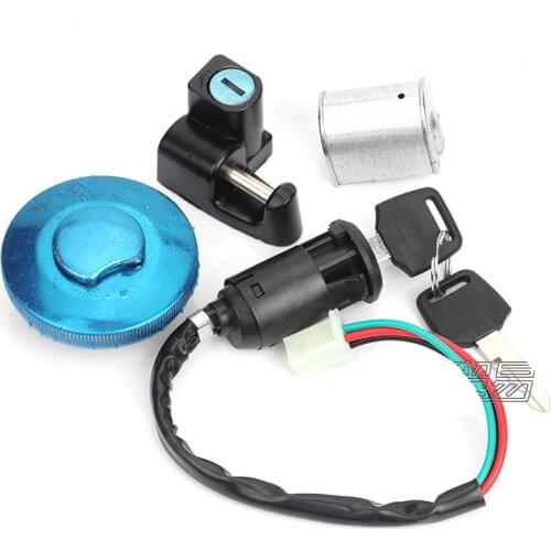 1Pair Motorcycle Full set of locks Switch lock oil tank lock helmet lock faucet lock Switch-Key Wire Moto-Accessories Scooter