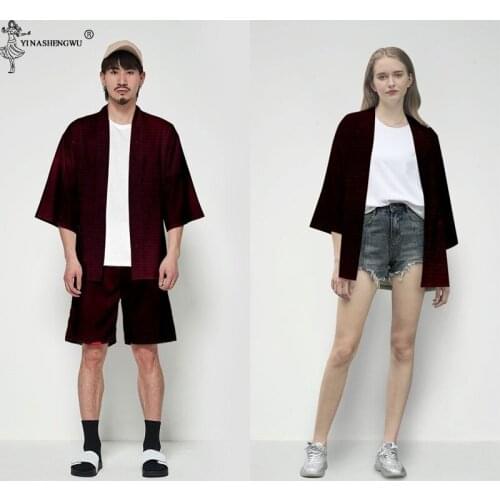 Men Women Kimono Japanese Kimono Traditional Male Kimono Cardigan Men Harajuku Streetwear Samurai Costume Yukata Couple Kimono
