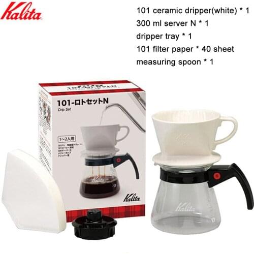 Ceramic Coffee Dripper Set Pour Over Coffee Maker Set Includes Dripper/server/dripper Tray/filter Paper/measuring Spoon