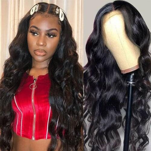 HD Transparent Lace Front Human Hair Wigs Body Wave Lace Front Wig For Black Women PrePlucked 4x4 Glueless Lace Closure Wig