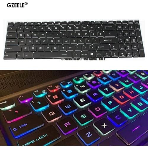 Per-key RGB backlit full color English Keyboard for MSI GE65 9SE GE75 Raider 8RE 8RF 8SE 8SF 8SG 9SG 9SE 9SF colorful laptop US