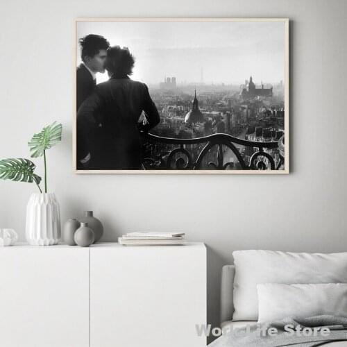 The Fall of Bastille Popular uprising Poster By Willy Ronis 1957 Photography Black and White Picture Canvas Painting Wall Decor