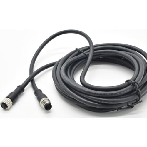 Wire Injection Molding Aviation Plug M12-12 Core Female To M12-12p Male Waterproof Connector