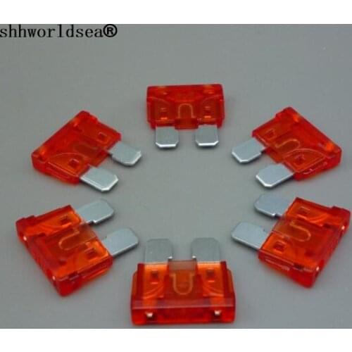 Shhworldsea Free Shipping 100PCS/lot AUTOMOTIVE CAR BLADE FUSE BOX SUV TRUCK CAR FUSES 10A Medium Size Auto Red Fuse