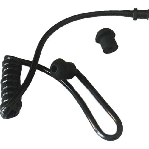 Black Spring Air Tube Replacement Walkie Talkie Earphone Coil Acoustic Air Tube Earplug Replacement For Radio Earpiece Headset