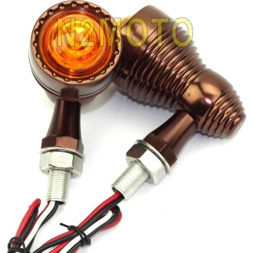 Special Cinnamon Beehive CNC 6061T-6 Aluminum Turn Signal Light Amber Indicator 10mm for Harley Custom