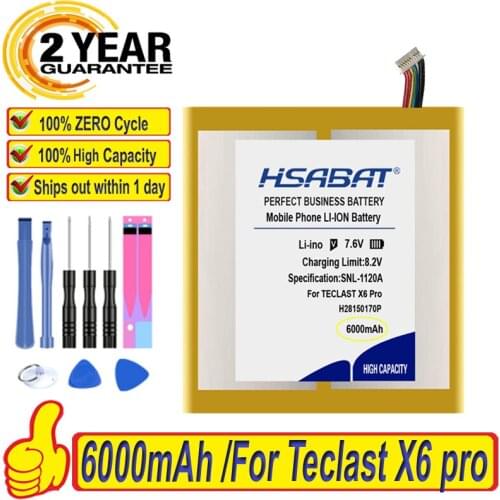 Top Brand 100% New 6000mAh Battery for Teclast X6 pro H28150170P Tablet PC Batteries + free tools